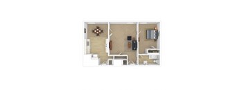 a floor plan of a studio apartment