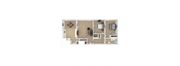 a floor plan of a two bedroom apartment