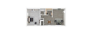 A One-Bedroom Floor Plan at Riverview Crossings in Bensalem, PA