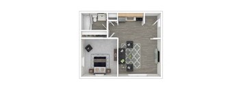 Junior One-Bedroom Floor Plan at Riverview Crossings in Bensalem, PA