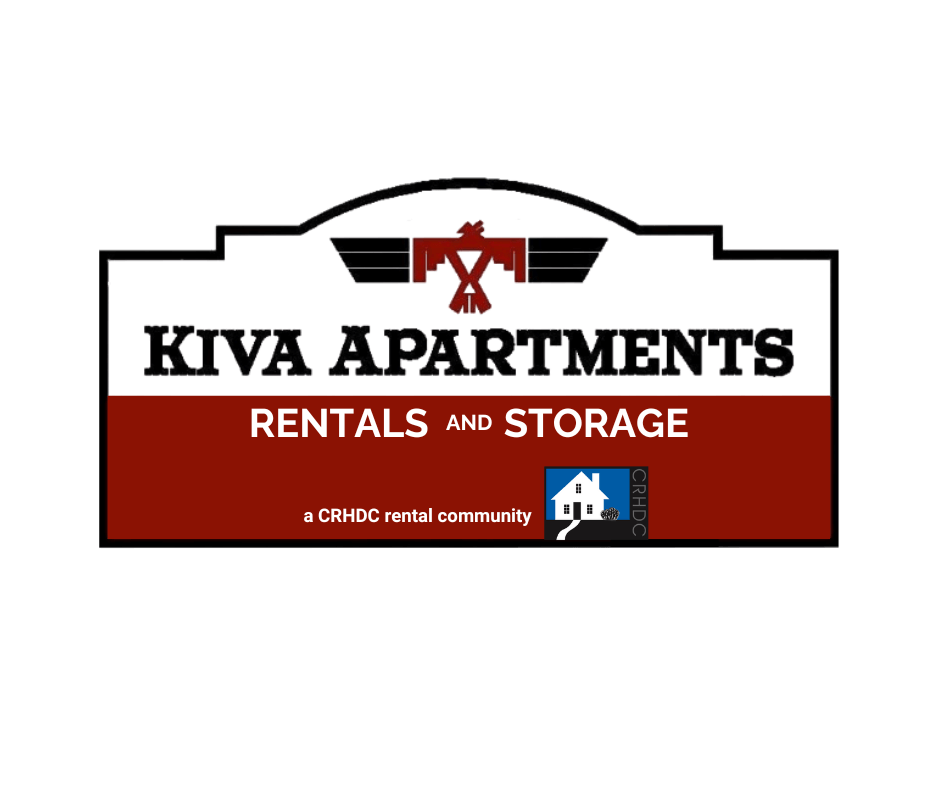 A logo for Kiva Apartments Rentals and Storage.