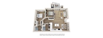 2b floorplan at Cortona Point in Goleta, CA 93117
