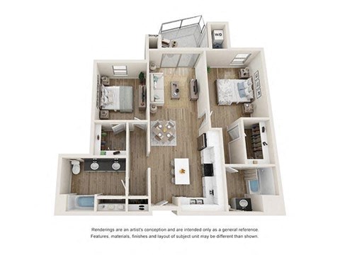 2d floor plan at Cortona Point in Goleta, CA 93117