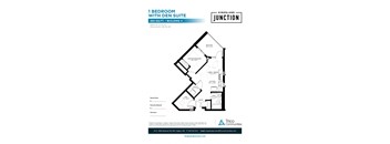 Kingsland Junction Gray: 1-Bedroom / 1-bathroom + Den