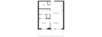 1-Bedroom / 1-bathroom + Den