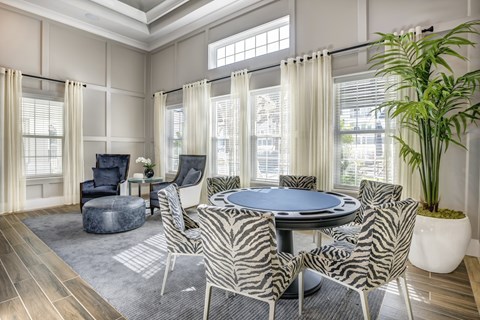 Furnished community seating area