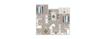 South and Twenty_B2 Floorplan Illustration