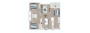 South and Twenty_C1 Floorplan Illustration