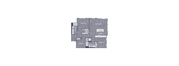 A floor plan of a house with a living room, dining room, kitchen, and four bedrooms.