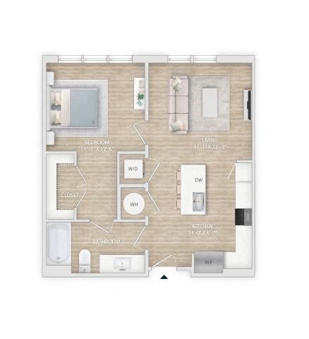 a floor plan of a house with a wooden