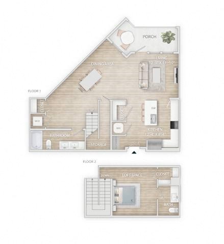 3 bedroom floor plan  apartments in the residences at