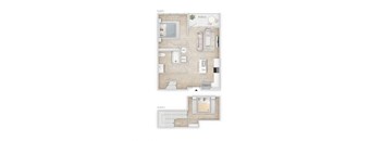 two bedroom floor plan  the residences at sawmill estates