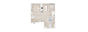 a floor plan of a living room and a dining room
