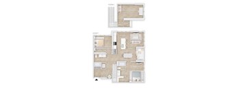 a floor plan of a house with a wooden floor