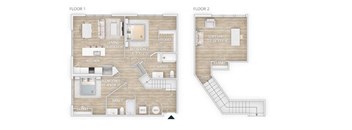 the diamante floor plan  503 sq ft
