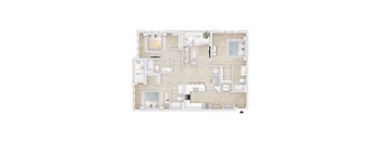two bedroom floor plan  the residences at sawmill estates