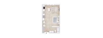 a floor plan of a house with a wooden