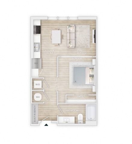 a floor plan of a house with a wooden