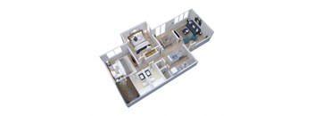 bedroom floor plan an in 3d