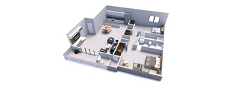 a floor plan is shown in this illustration of a bedroom