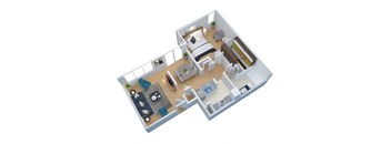 bedroom floor plan an in 3d