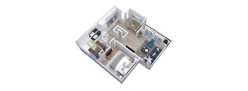 bedroom floor plan an in 3d