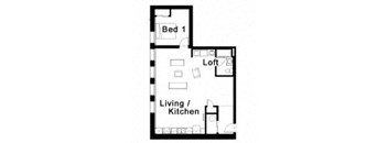 1 Bedroom, 1 Bathroom