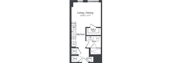 A1_FloorPlan at Coda on Half Apartments, Washington, DC