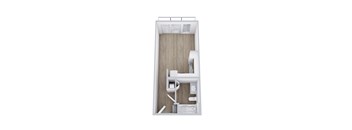E1 Floor Plan at Placemakr Downtown Austin, Texas, 78701