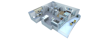 1 Bed | 1 Bath — Large Balcony