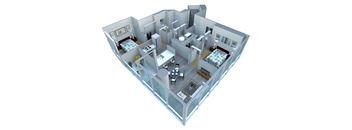 2 Bed | 2 Bath — Private Balcony