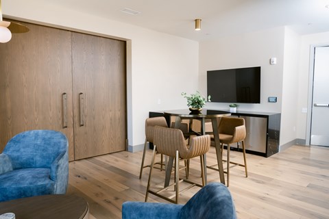 Modern Dining Room with TV at Anthem House, Alabama, 35806