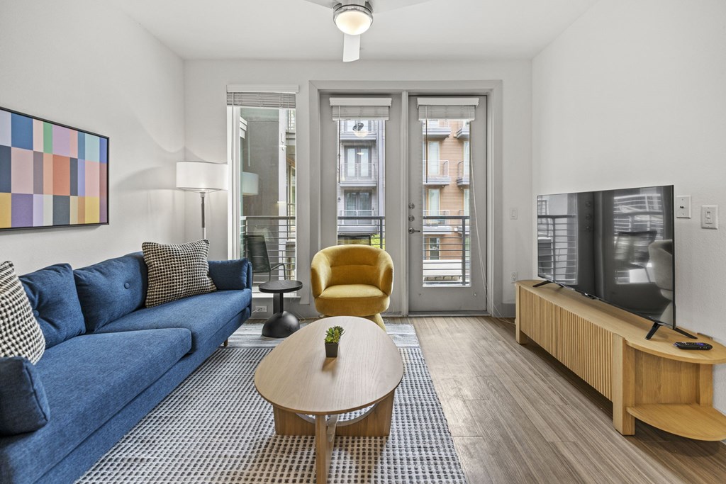 Modern Living Area at Placemakr Downtown Austin, Austin, TX