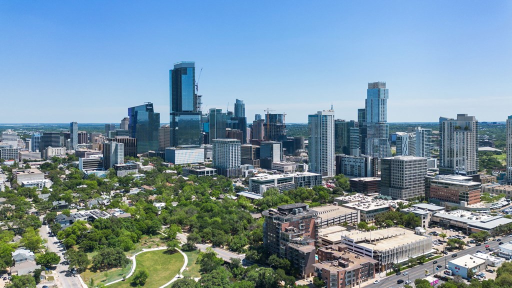 A cityscape at Placemakr Downtown Austin, Texas
