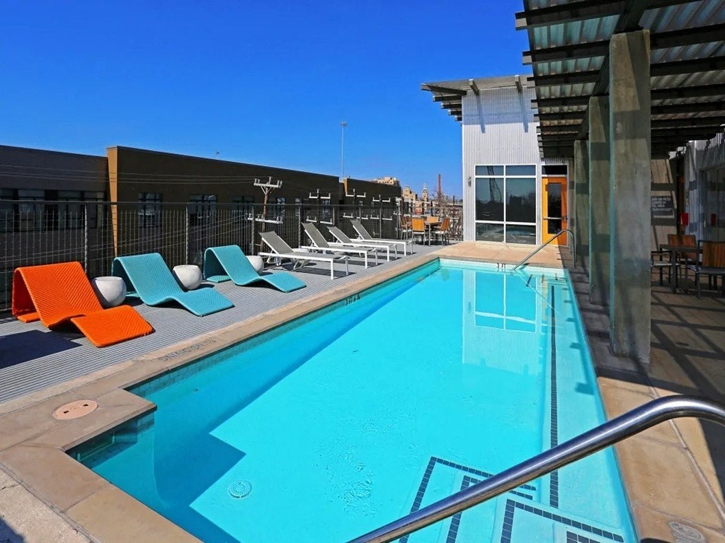 Sparkling Swimming Pool at 1221 Broadway Lofts, San Antonio, TX, 78215