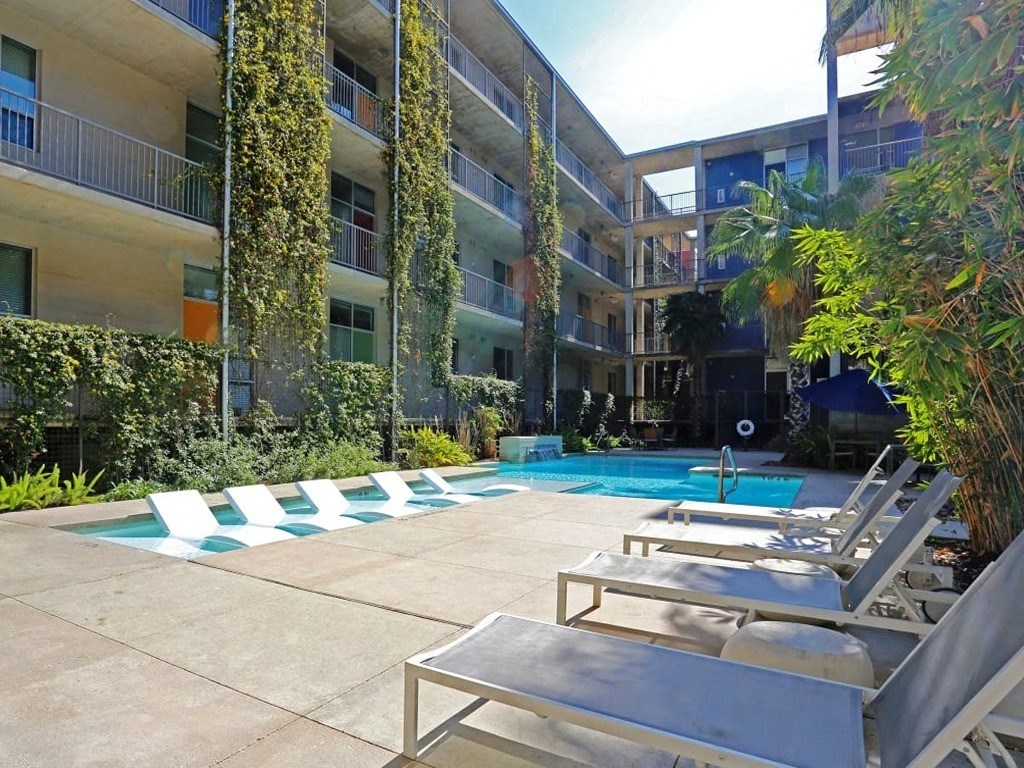 Swimming Pool With Relaxing Sundecks at 1221 Broadway Lofts, San Antonio, TX, 78215