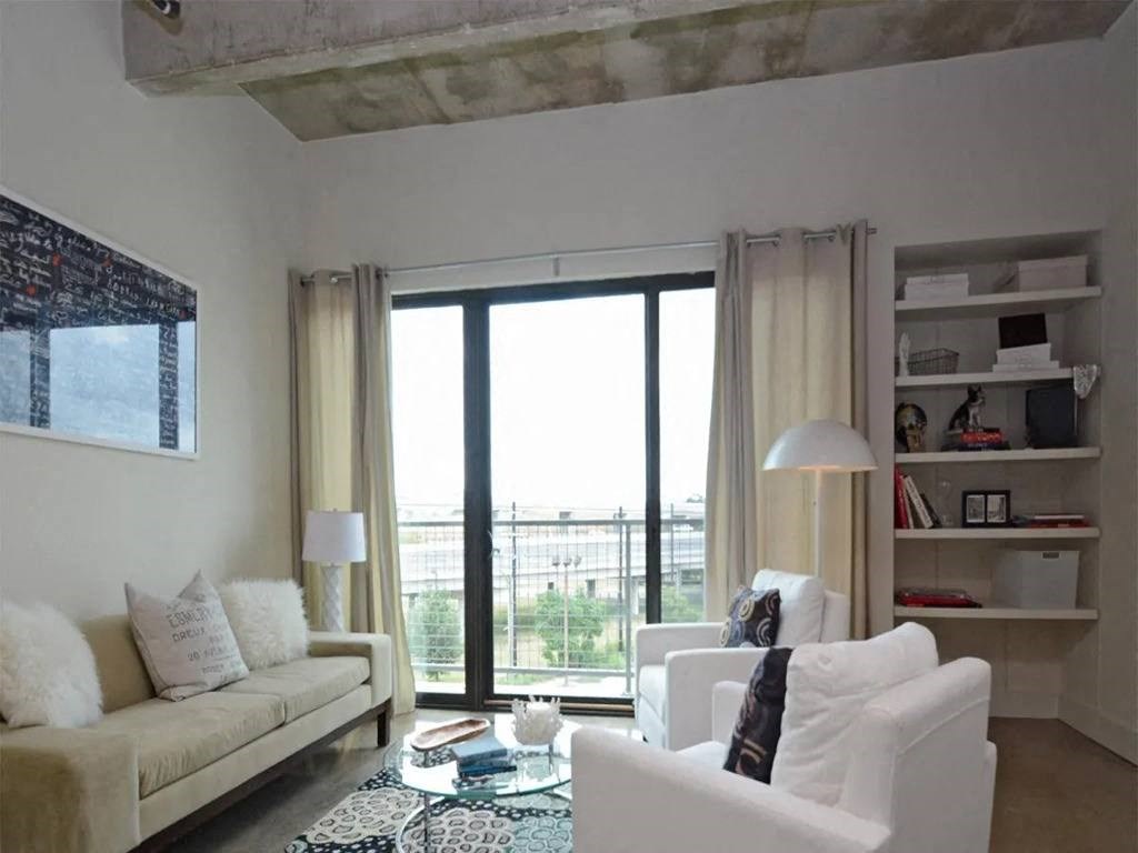 Decorated Living Room With Natural Light at 1221 Broadway Lofts, San Antonio