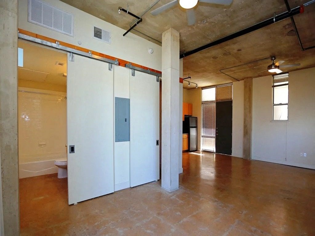 Bathroom With Adequate Storage at 1221 Broadway Lofts, San Antonio, TX, Texas
