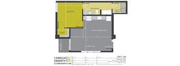 a floor plan of a small house with a bedroom and a bathroom