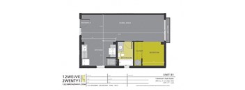 floor plan of the upper level floor plan studio apartment