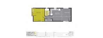 a floor plan of a bedroom apartment