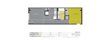 a floor plan of a tiny house