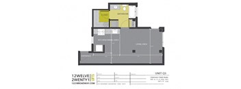 floor plan of the upper level floor plan studio apartment
