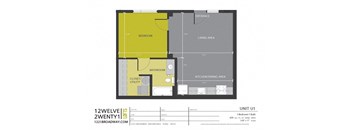 a floor plan of a studio apartment