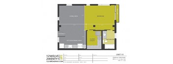 floor plan of the upper level floor plan studio apartment
