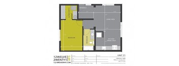 floor plan of the upper level floor plan studio apartment