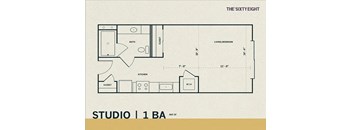 the floor plan of studio 1 1 ba