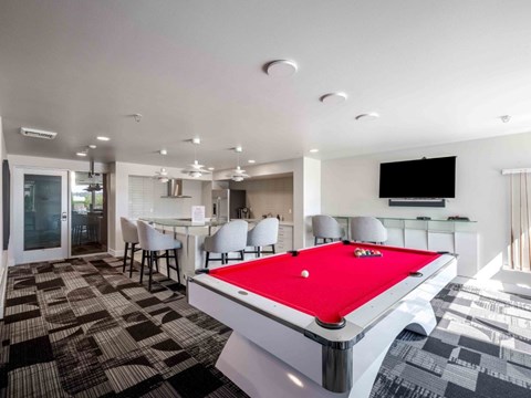 Game Room With Pool Table at Astro, Seattle, WA, Washington  , 98109