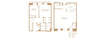 2 bed 2 bath A at The Pennsylvanian Apartments, Pittsburgh, Pennsylvania