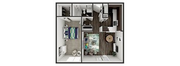 a floor plan of our studio apartment at princeton court apartments in dallas, tx